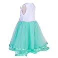 thumbnail image 2 of MAWCLOS Robes Tutu Bébé Décor Floral Robe de Soirée Col Rond Robe d'Été Décontractée Princesse Sans Manches Vert 110, 2 of 6