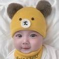 thumbnail image 1 of Baby Hat Neck Warmer 2Pcs/Set Ear Protection Thickened Beautiful Windproof Winter Infant Boys Kids Cap Scarf Kit, 1 of 4