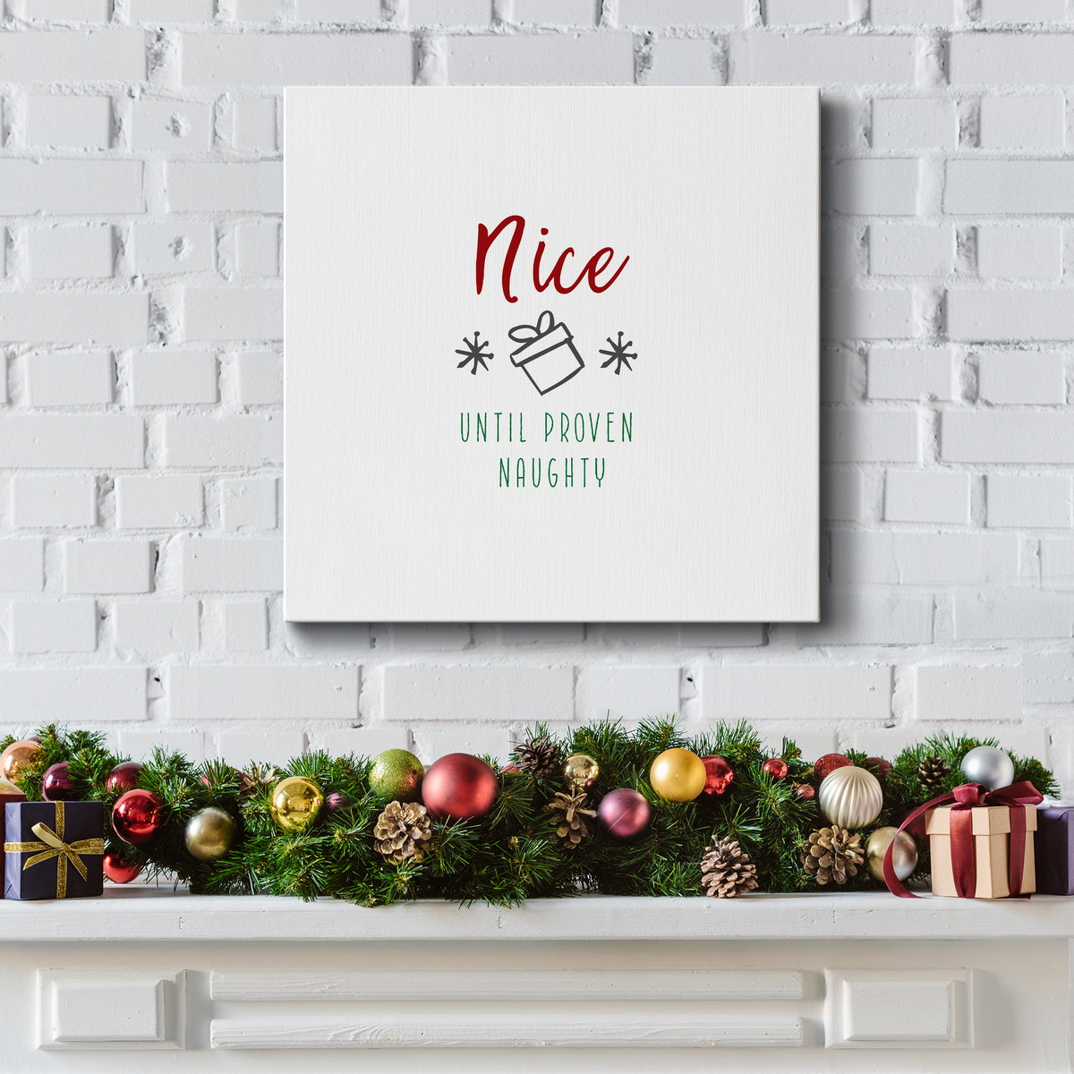 Navidad alegre - Premium Gallery Wrapped Canvas - Ready to Hang