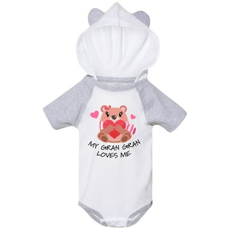 

Inktastic My Gran Gran Loves me- bear and hearts Gift Baby Boy or Baby Girl Bodysuit