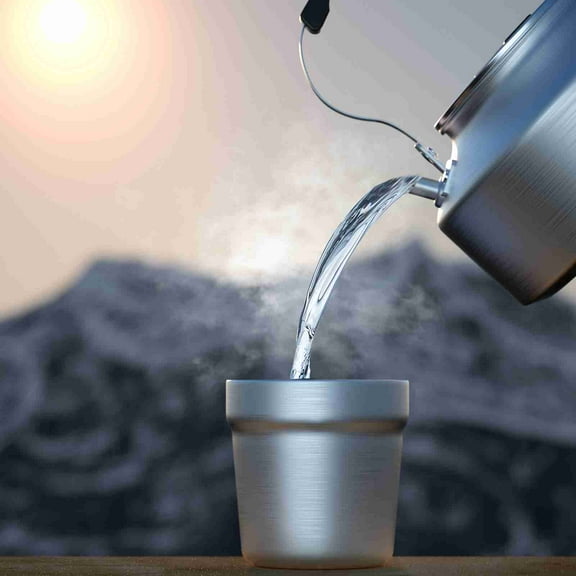 Outdoor Teapot With Cup Stainless Steel Rustproof Anti-corrosion Tableware Set Kettle Camping Pinic Hiking