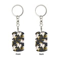 thumbnail image 2 of Goofa Lilies Flowers Printed Rectangular Metal Keychain Bag Charm Floral Charm for Purse Keys Metal Keyring Gift for Women Accessories, 2 of 7