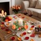 thumbnail image 4 of CaiYueKe Artificial Rose Garland Candle Ring Holder, Floral Candle Wreath Decor for Wedding Table Centerpiece Party Home Decorations, Faux Greenery Candle Surround Decorative Arrangement, 4 of 7