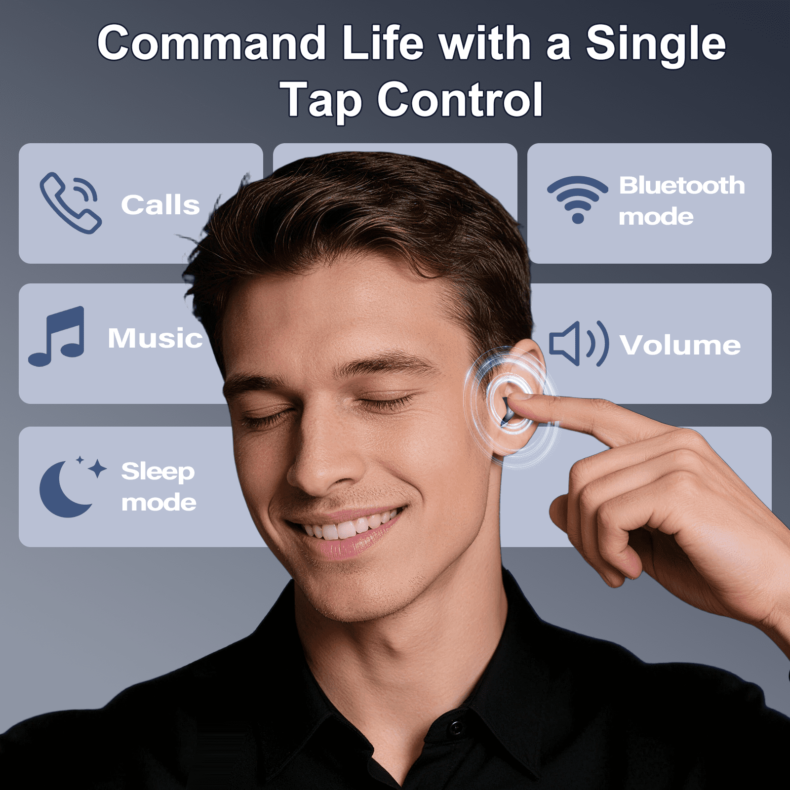 AI Sleep Earbuds Bluetooth 6.0 in Ear, Mini Sleep Headphones with Sleep Monitor and APP, Small Earplugs for Side Sleepers, 48H Playtime Sleep Earphones with Sleep Mode, Personal Alarm, Black