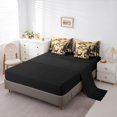 thumbnail image 5 of Castle Fairy Jungle Deer 7-Piece Twin Bedding,Rustic Cabin Bedding Comforter Set,Tan Black Cream,Black Reversible, 5 of 7