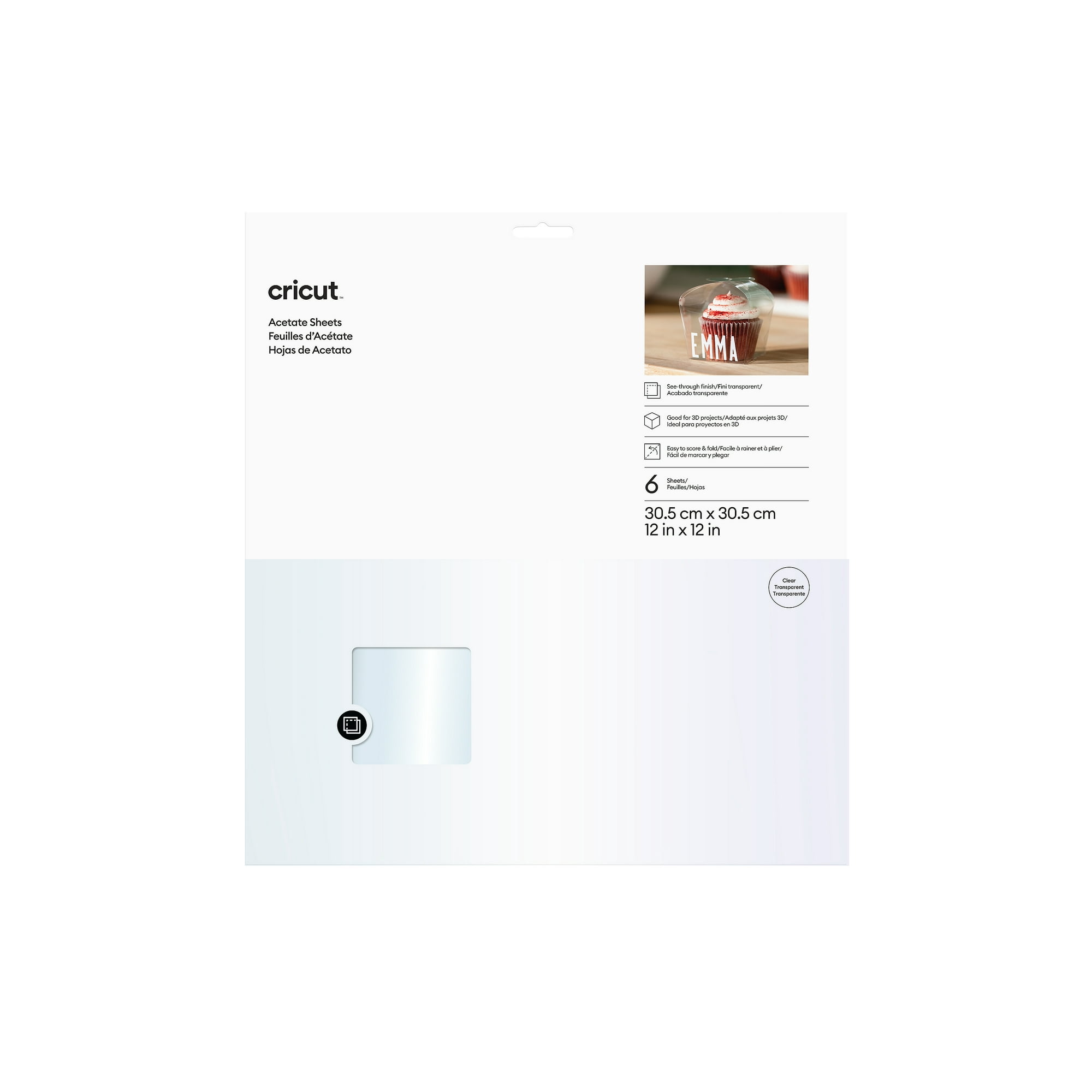 Cricut® Acetate Sheets, 12" X 12", (6 ct), 12" x 12",