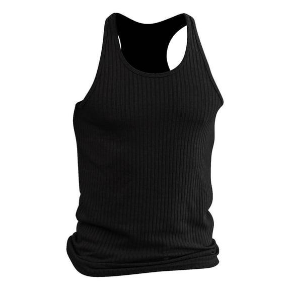 FBMDBB Men's Summer Knitted Vertical Stripe Fitness Sports Tank Top Thin Cotton Dark Transfer Paper for T Shirts