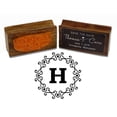 thumbnail image 1 of Printtoo Octagon Celtic Swirl Frame Letter H Monogram Wood Mounted Rubber Stamp Office Stationary, 1 of 1