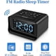 thumbnail image 5 of Radio despertador digital con cargador USB dual para dormitorio, volumen y brillo de alarma ajustables (negro) Hy, 5 of 5
