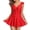 Red, variant on One Piece Swimsuit Women Red M Women's with Topper Spring/ Bow Cover Back and Ruffled Edge