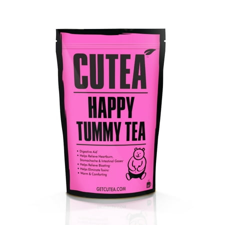 CUTEA Natural Herbal Happy Tummy Tea - 28 Days Serving - Enhance and Aid Digestive System, Eliminate Stomachache, and Reduce (Best Way To Reduce Tummy)