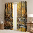 thumbnail image 2 of Feelyou Farmhouse Deer Elk Black Out Curtains, Woodland Wildlife Curtains Pack of 2 (42x63 Each), Jungle Tree Lake Bedroom Curtains, Window Curtains Decor, 2 of 6