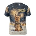 thumbnail image 2 of Yorkshire Terrier Happy New Year 2026 with Fireworks on New Year's Eve All Over Print 3D Shirt Unisex Merch Yorkie Dog Lover Gifts - 12022, 2 of 6