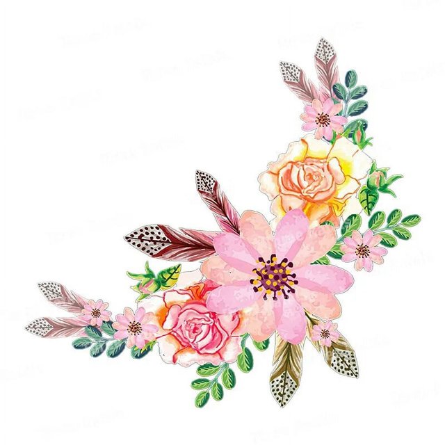 QCF91 serie Rosa pegatina de ramo de Navidad calcomanía de celebración calcomanía de decoración de habitación