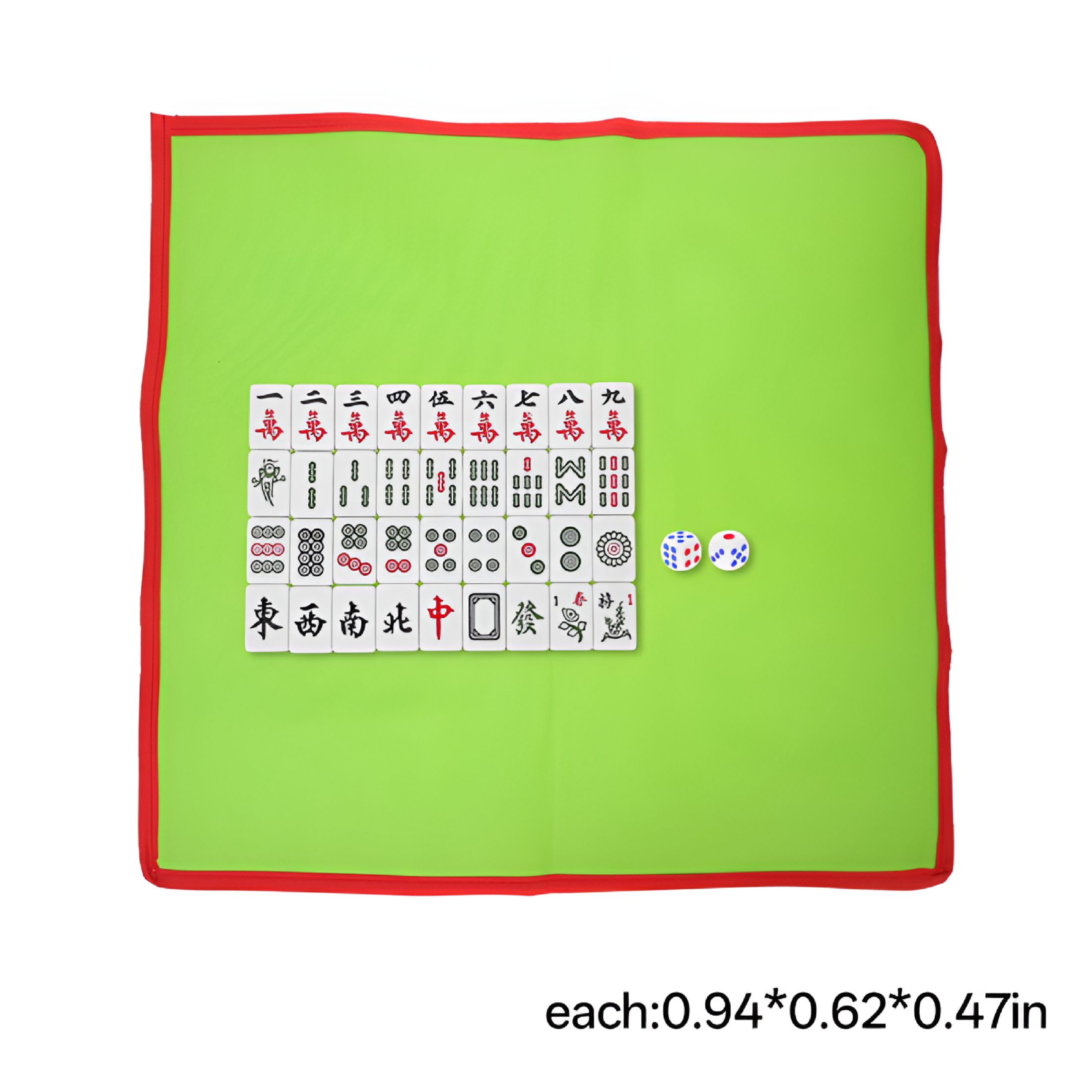 BESTSKY Mini Mahjong Set Pink PVC 1 Set Lightweight Family Gatherings Gamers