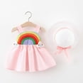 thumbnail image 1 of LSLJS Jupe à Bretelles d'Été pour Bébé Fille Couleur Unie avec Chapeau, Robes pour Filles, 1 of 3