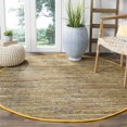 thumbnail image 1 of Safavieh Rag Rug Collection RAR127H Handmade Boho Stripe Cotton Area Rug, 6' x 6' Round, Yellow / Multi, 1 of 2