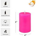 thumbnail image 4 of 2 x 3 Hot Pink Pillar Candle, 4 of 5