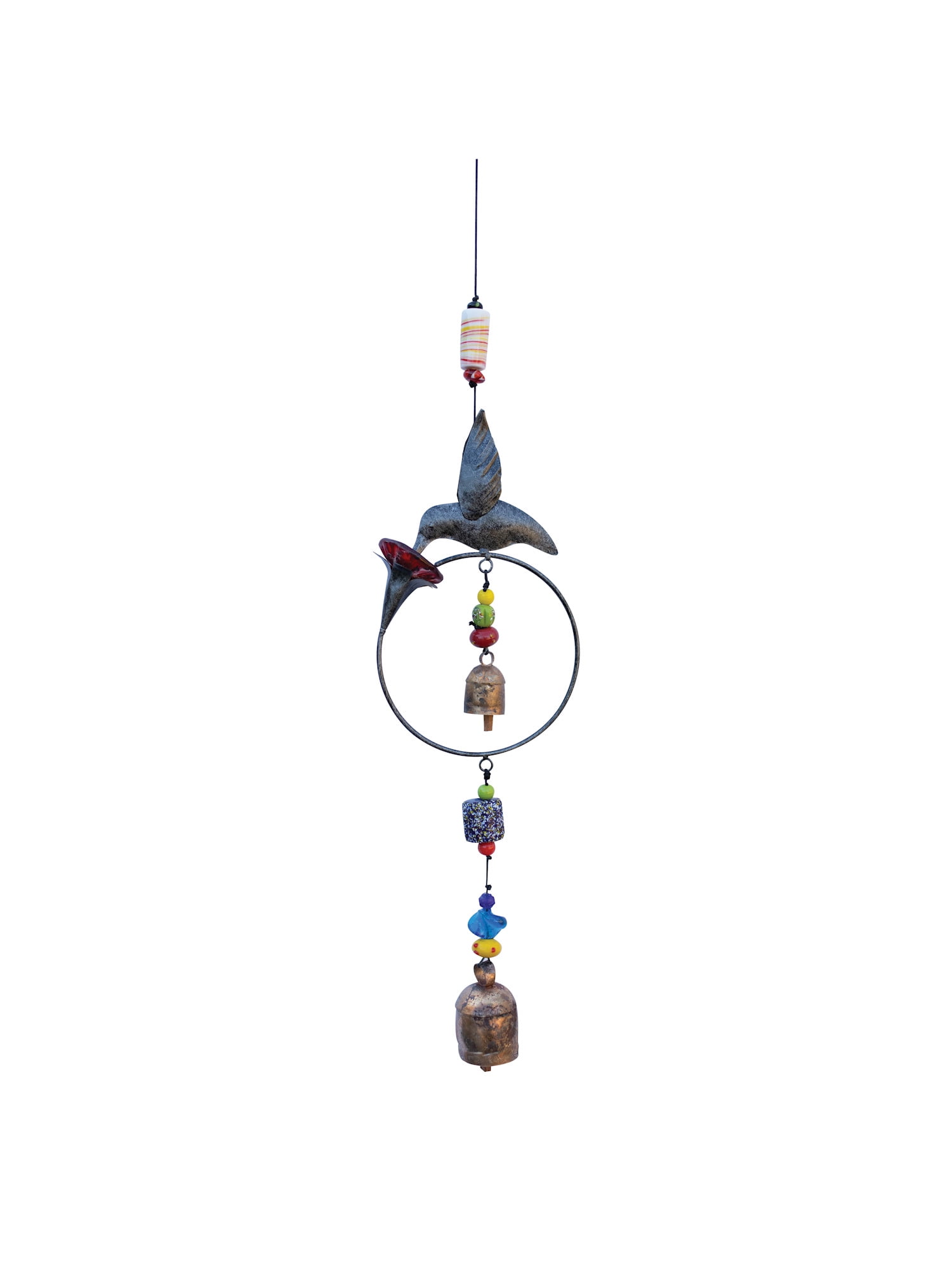 Moksha Hummingbird Garden Bell Wind Chime, Nana Bells Outdoor Wind