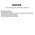 thumbnail image 2 of CMX Front Rear Disc Brake Rotors Kit for Car Mazda Protege Protege5 Ford Probe MX-6 626 K8-101246, 2 of 8