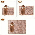 thumbnail image 2 of 1 Pack 3 Blankets er Soft Fluffy Premium Fleece Pet Blanket Flannel Paw Printed Throw for Dog Puppy Cat Medium 30x20'' Brown Pink White, 2 of 7