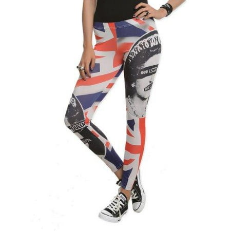 Sex Pistols God Save The Queen Leggings Size : Small (Best Small Pistol For A Woman)