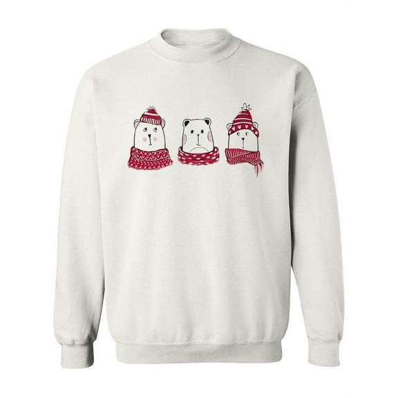Winter Bears Sweatshirt Women -Image by Shutterstock, Female Large
