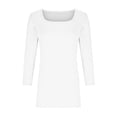 thumbnail image 6 of Kezqiaxn 3/4 Length Sleeve Womens Tops Summer Square Neckline Work Shirts Blouses for Women Dressy Casual Plus Size Fashion, 6 of 6