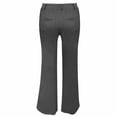 thumbnail image 4 of Gray Petite Wide Leg Pants For Women, Work Pants Women, Women's Straight Fitting Formal Pants With Pockets/high Waisted Casual Belt Loops Suitable For Business And Leisure Wear, 4 of 4