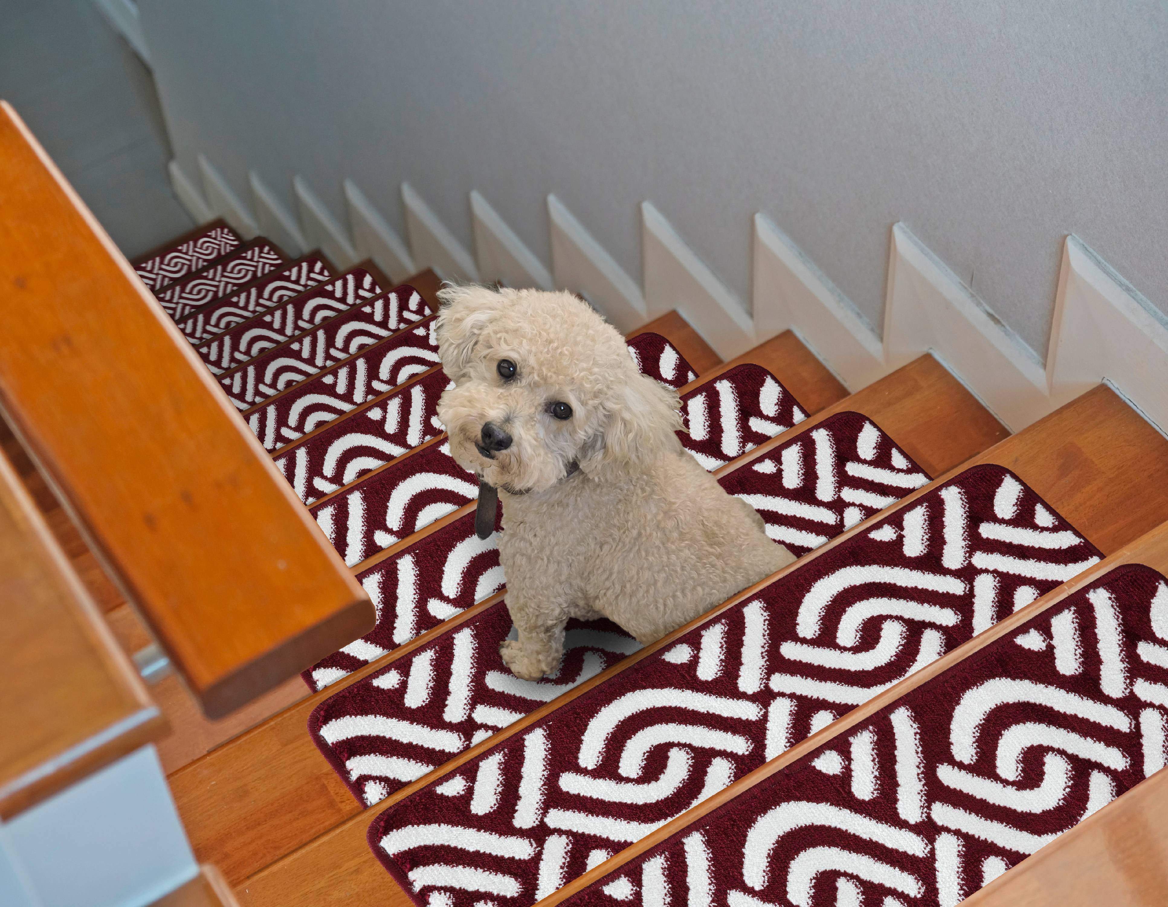 Stair Treads 9 inch by 28 inch by sussexhome Braid Collection Trellis