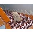 thumbnail image 1 of Stair Treads 9 inch by 28 inch by sussexhome Braid Collection Trellis Design Vibrant and Soft Stair Treads, Red & White, Pack of 7 [100% Polypropylene], 1 of 3
