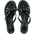 thumbnail image 2 of LAVRA Womens Stud Bow Sandals Summer Jelly Flip Flop, 2 of 5