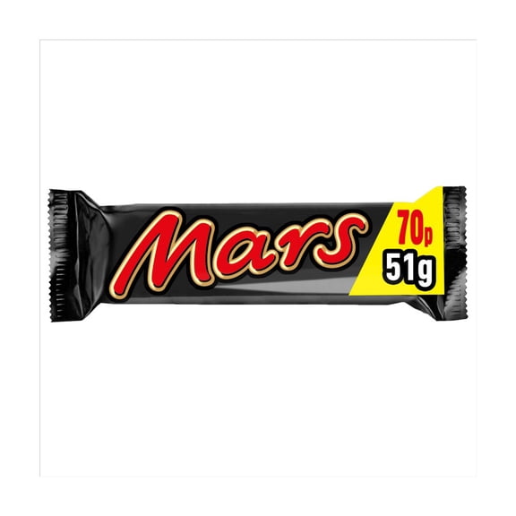 Mars, Caramel, Nougat & Milk Chocolate Snack Bar 51g (pack of 48)