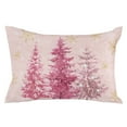 thumbnail image 2 of Christmas Pine Tree Throw Pillow Cover,Seasonal Winter Snowflake Pink Xmas Rectangle Decorative Pillow Case Protector Soft Cushion Cover Lumbar Pillowcase for Couch Sofa Bedroom Car Decor 24x36 Inch, 2 of 8
