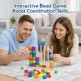 thumbnail image 4 of Color Pile Up Challenge Game with Victory Bell Fast Reaction Stacking Game Family Tabletop Competition Game for Parties and Game Night, 4 of 7