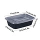 thumbnail image 3 of Campana Para Cocina Food Grade Disposable Lunch Box Thickened Packing Box Plastic Rectangular Takeaway Tableware Transparent Lunch Box With Lid, 3 of 7