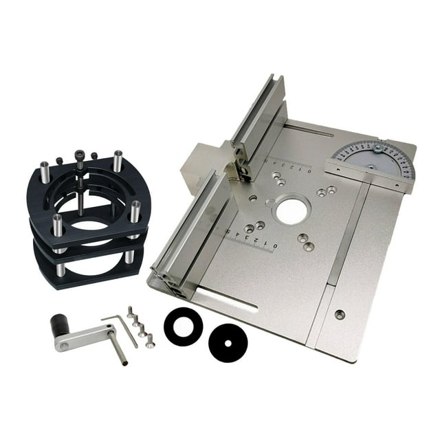 Enrutador de madera, base de buceo, de elevación de brocas, se adapta a motores de 65 mm, herramientas de grabado de aluminio para mesa de trabajo Vajilla de plata