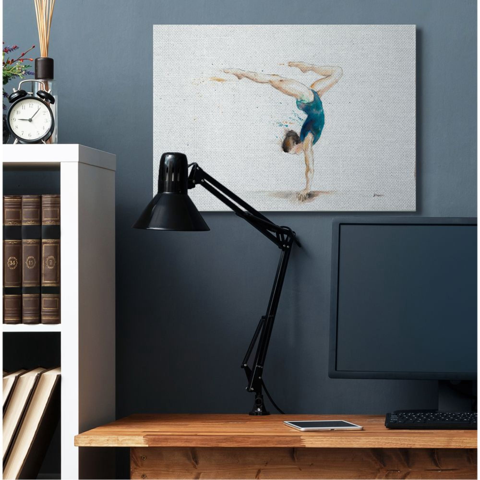 Stupell Industries Watercolor Gymnast Handstand Pose Female Athlete Design by Third and Wall, 30" x 40"