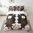 thumbnail image 2 of Erosebridal Romantic Rose Bedding Twin Size, Cow Print Bedding Sets Twin Size, Rustic Wildlife Decor, 7pcs, 2 of 5