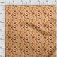 thumbnail image 3 of oneOone Cotton Jersey Light Peach Fabric Asian Japanese Floral Quilting Supplies Print Sewing Fabric By The Yard 58 Inch Wide, 3 of 4