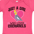thumbnail image 4 of Inktastic Cockatiel Just a Girl Who Loves Girls Baby Bodysuit, 4 of 5