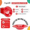 thumbnail image 6 of Exquisite 12 oz Red Plastic Disposable Party Bowls, 100 Count, 6 of 9
