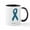 White/Black Inside, variant on CafePress - Conquer All. Teal Ribbon Mugs - 11 oz Ceramic Mug - Novelty Coffee Tea Cup