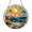 Stained Glass 7.87 Inch, variant on Ocean Sunshine Acrylic Suncatcher – Faux Stained Glass Coastal Window Hanging Art