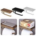 thumbnail image 3 of Vintage Toilet Paper Holder Bathroom Metal Roll Tissue Rack Wall-Mounted Retro Phone Towel Shelf, 3 of 8