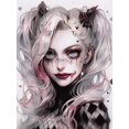 thumbnail image 1 of Pintura de diamantes de polvo de hadas Harley Quinn, mosaico de arte del Joker de la chica del payaso, bordado de punto de cruz, diamantes de imitación, decoración del hogar, regalo, 1 of 4