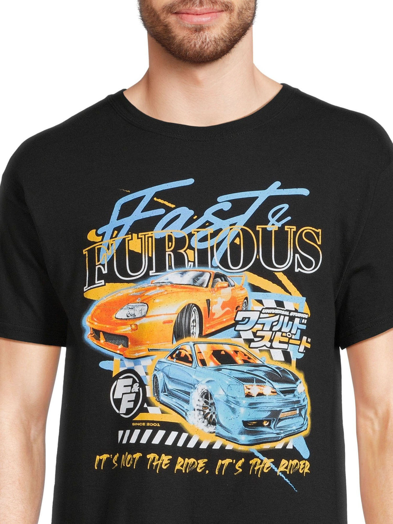 Fast & Furious T-shirt Ufficiale Uomo, 100% Cotone, Nera
