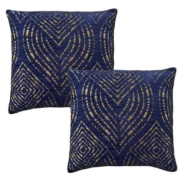 Cojines Decorativos Elefantito Agrabah Color Azul Marino 45 X 45 Tela Jacquard