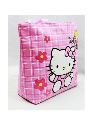Hello Kitty Canvas Tote Bag Anime Figure Kt Cat Female Portable