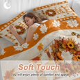 thumbnail image 4 of Thanksgiving Fall 4 Piece Duvet Cover Set Full Size Home Orange Pumpkin Maple Leaf Farm Soft Bedding Set Comforter Cover, 1 Duvet Cover 1 Flat Sheets and 2 Pillowcases, 4 of 9